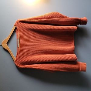 French Connection Burnt Orange Sweater 100% Cotton